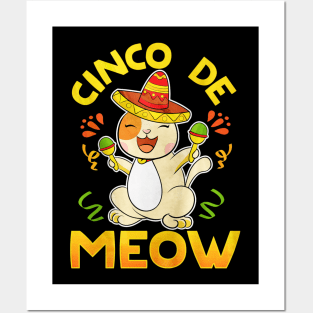 Cinco De Meow Posters and Art